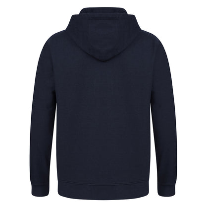Navy - Side - Henbury Unisex Adult Sustainable Hoodie