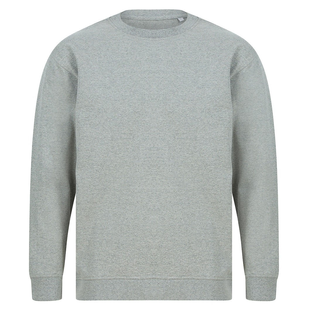 Heather Grey - Front - SF Unisex Adult Fashion Sustainable Sweatshirt