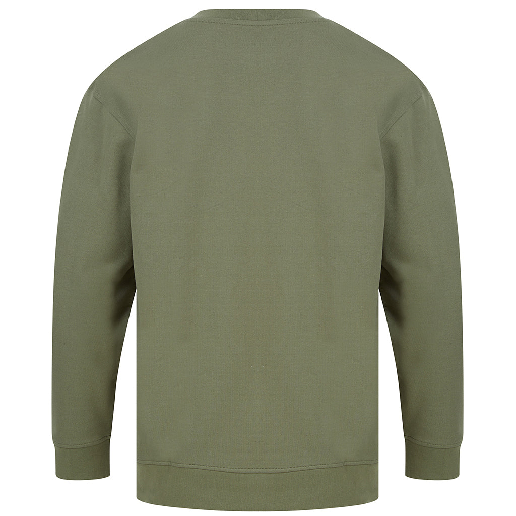 Khaki - Back - SF Unisex Adult Fashion Sustainable Sweatshirt