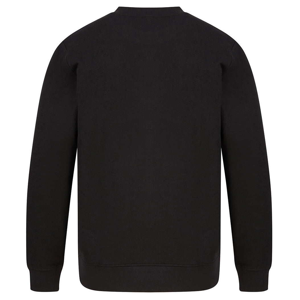 Black - Side - Henbury Unisex Adult Sustainable Sweatshirt