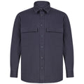 Navy - Front - Front Row Mens Cotton Drill Overshirt