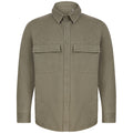 Khaki - Front - Front Row Mens Cotton Drill Overshirt