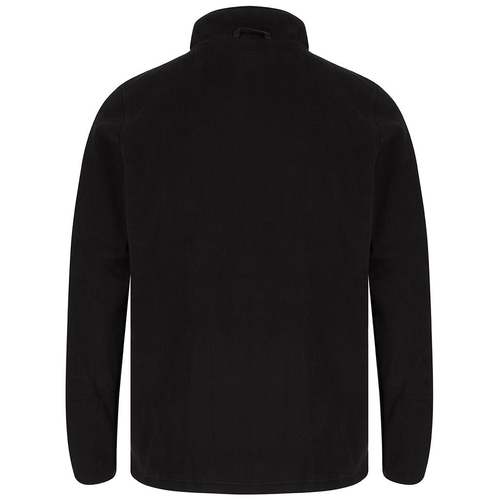 Black - Side - Henbury Unisex Adult Recycled Polyester Fleece Jacket