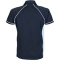 Navy-Sky Blue-White - Back - Finden & Hales Childrens-Kids Piped Performance Polo Shirt