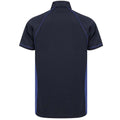 Navy-Royal Blue - Back - Finden & Hales Childrens-Kids Piped Performance Polo Shirt
