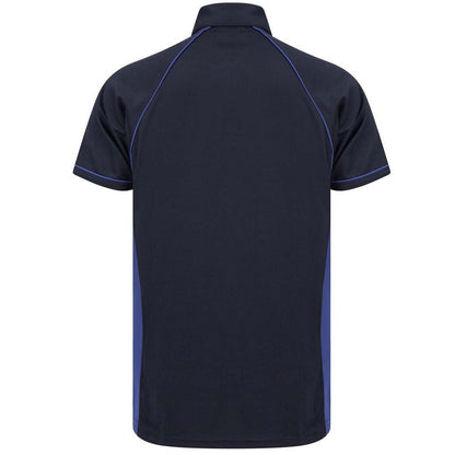 Navy-Royal Blue - Back - Finden & Hales Childrens-Kids Piped Performance Polo Shirt