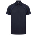 Navy-Royal Blue - Front - Finden & Hales Childrens-Kids Piped Performance Polo Shirt