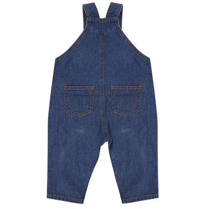 Blue - Lifestyle - Larkwood Childrens-Kids Denim Dungarees