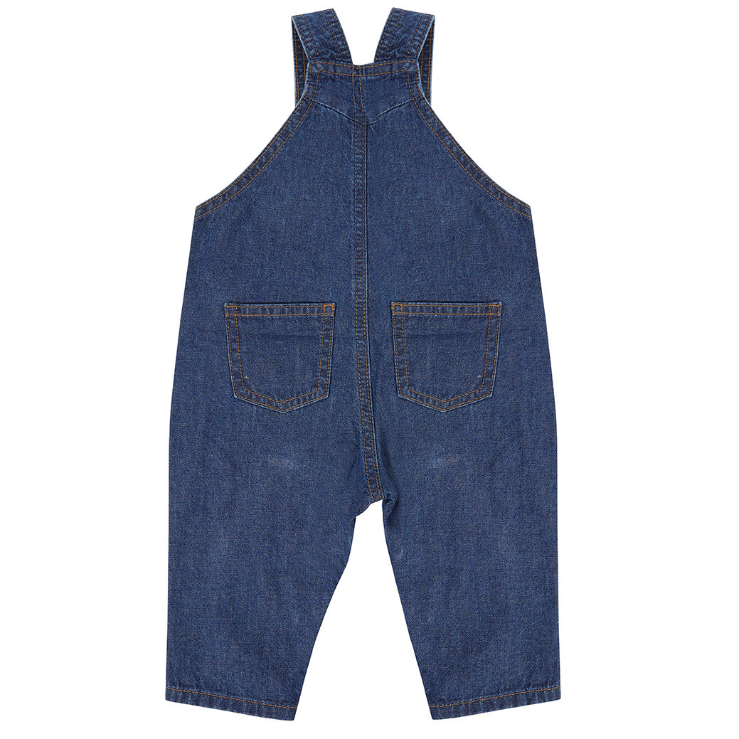 Blue - Lifestyle - Larkwood Childrens-Kids Denim Dungarees