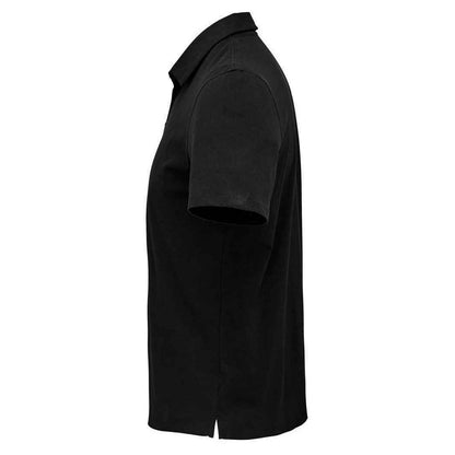 Deep Black - Back - NEOBLU Mens Octave Organic Polo Shirt