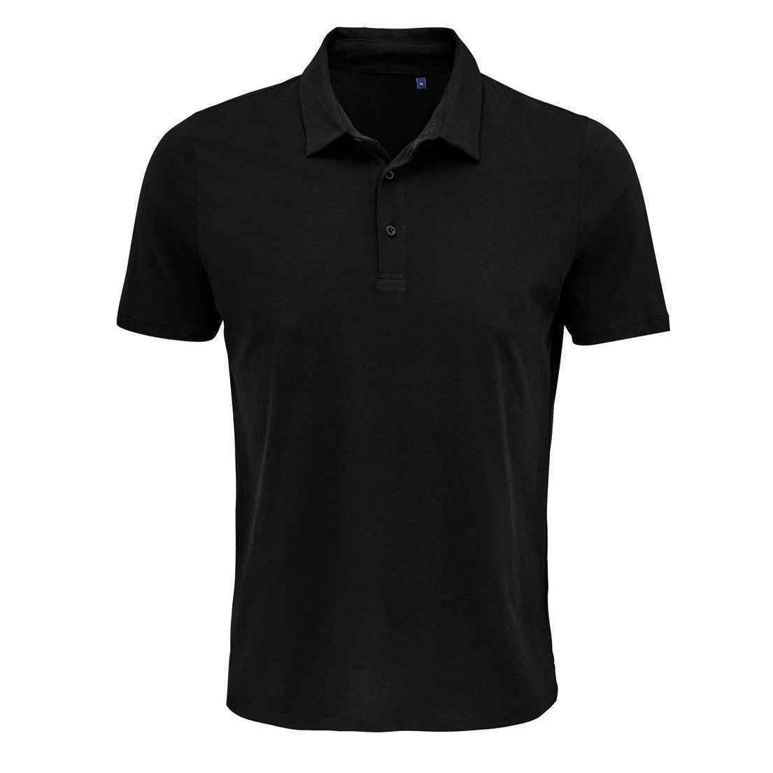 Deep Black - Front - NEOBLU Mens Octave Organic Polo Shirt