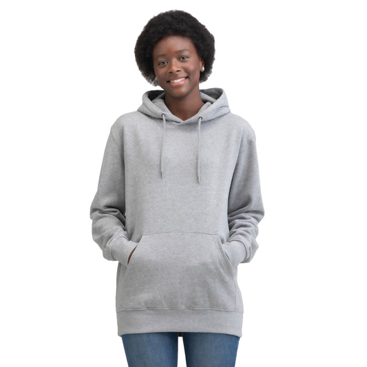 Heather Grey - Front - Mantis Unisex Adult Essential Marl Hoodie