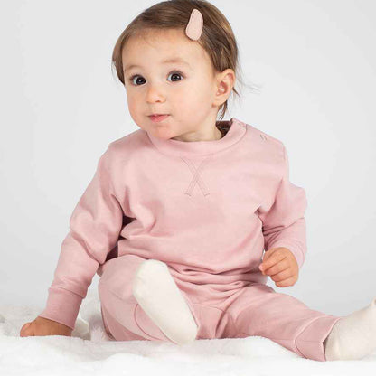 Soft Pink - Back - Larkwood Childrens-Kids Sustainable Jogging Bottoms