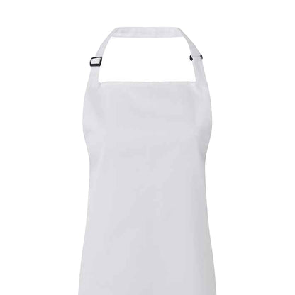 White - Back - Premier Unisex Adult Colours Full Apron