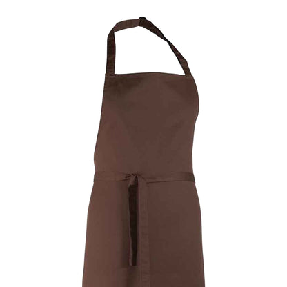 Brown - Back - Premier Unisex Adult Colours Full Apron