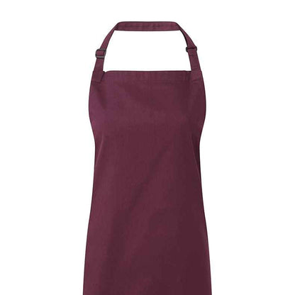 Aubergine - Back - Premier Unisex Adult Colours Full Apron