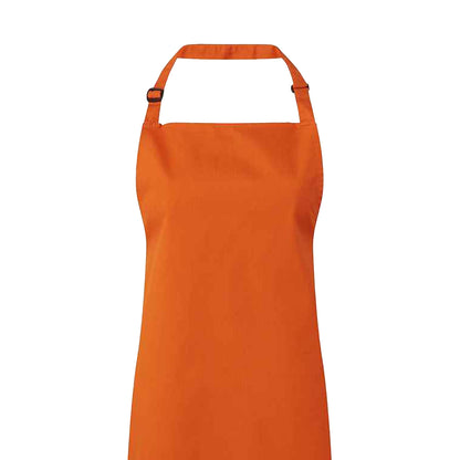 Orange - Back - Premier Unisex Adult Colours Full Apron