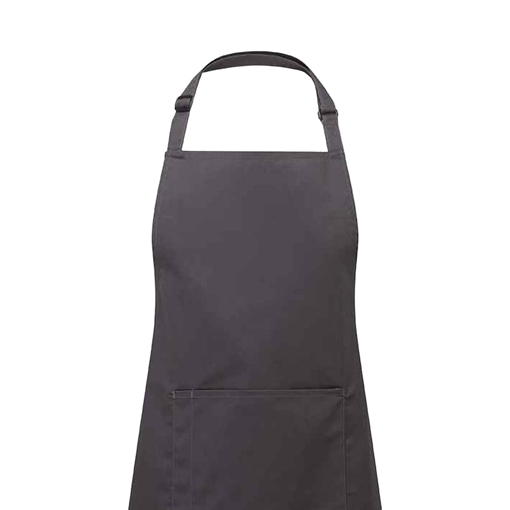 Charcoal - Back - Premier Unisex Adult Colours Pocket Full Apron