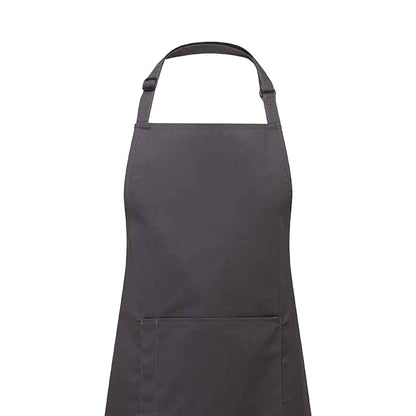 Charcoal - Back - Premier Unisex Adult Colours Pocket Full Apron