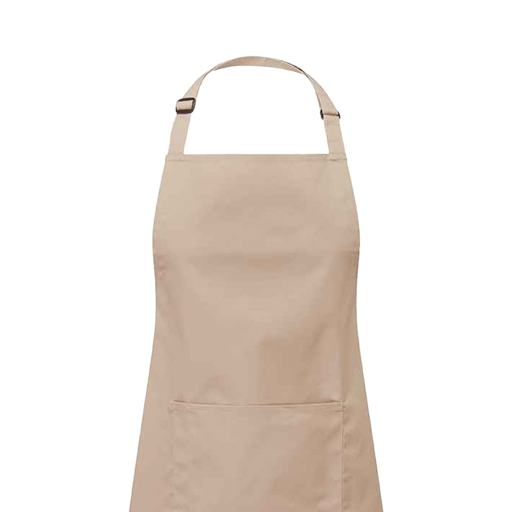 Latte - Back - Premier Unisex Adult Colours Pocket Full Apron