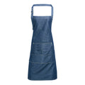 Blue Denim - Front - Premier Unisex Adult Colours Pocket Full Apron