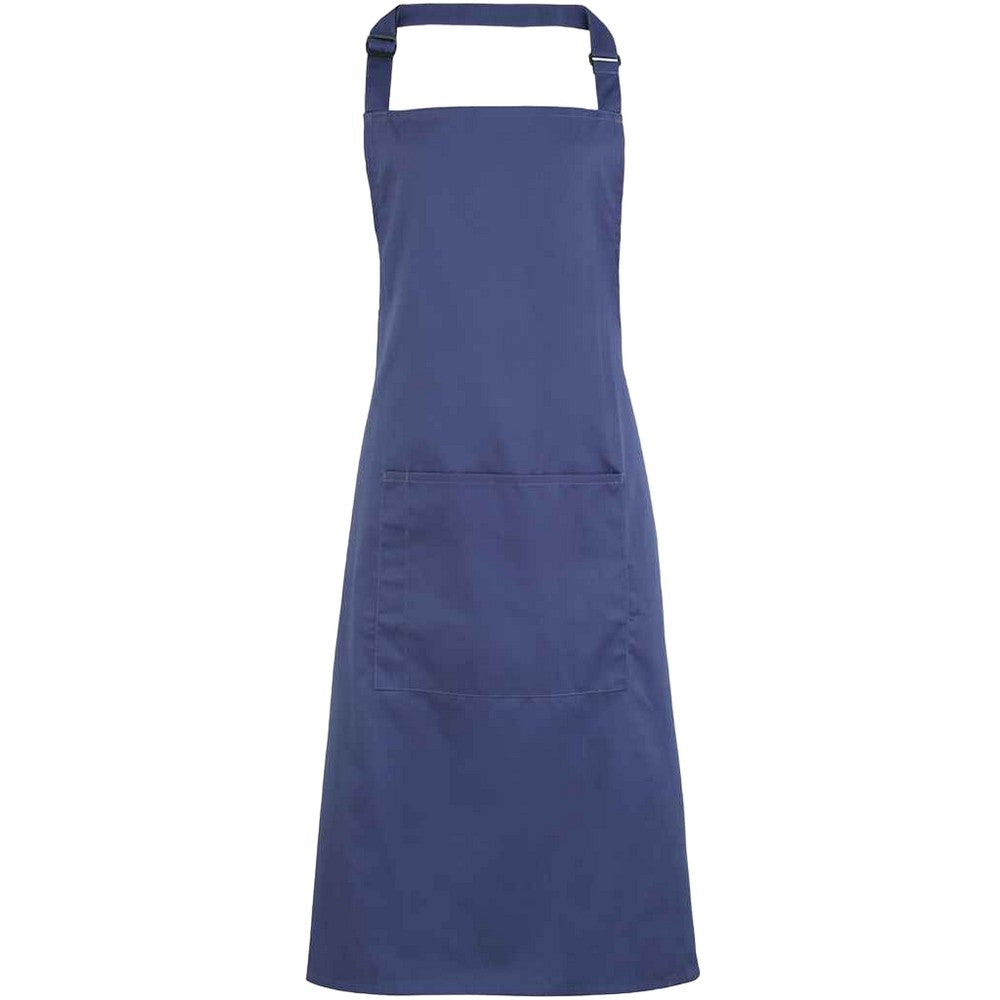 Marine Blue - Front - Premier Unisex Adult Colours Pocket Full Apron