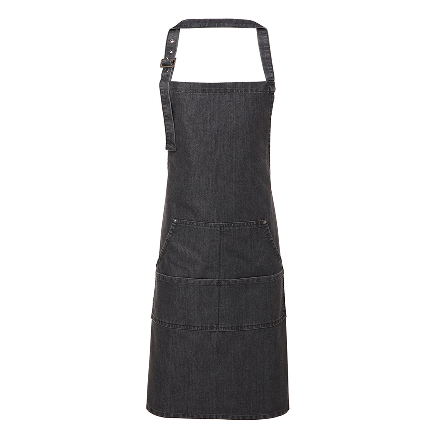 Black Denim - Back - Premier Unisex Adult Colours Pocket Full Apron