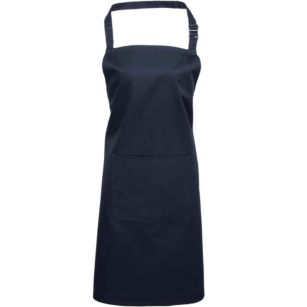 Navy - Front - Premier Unisex Adult Colours Pocket Full Apron