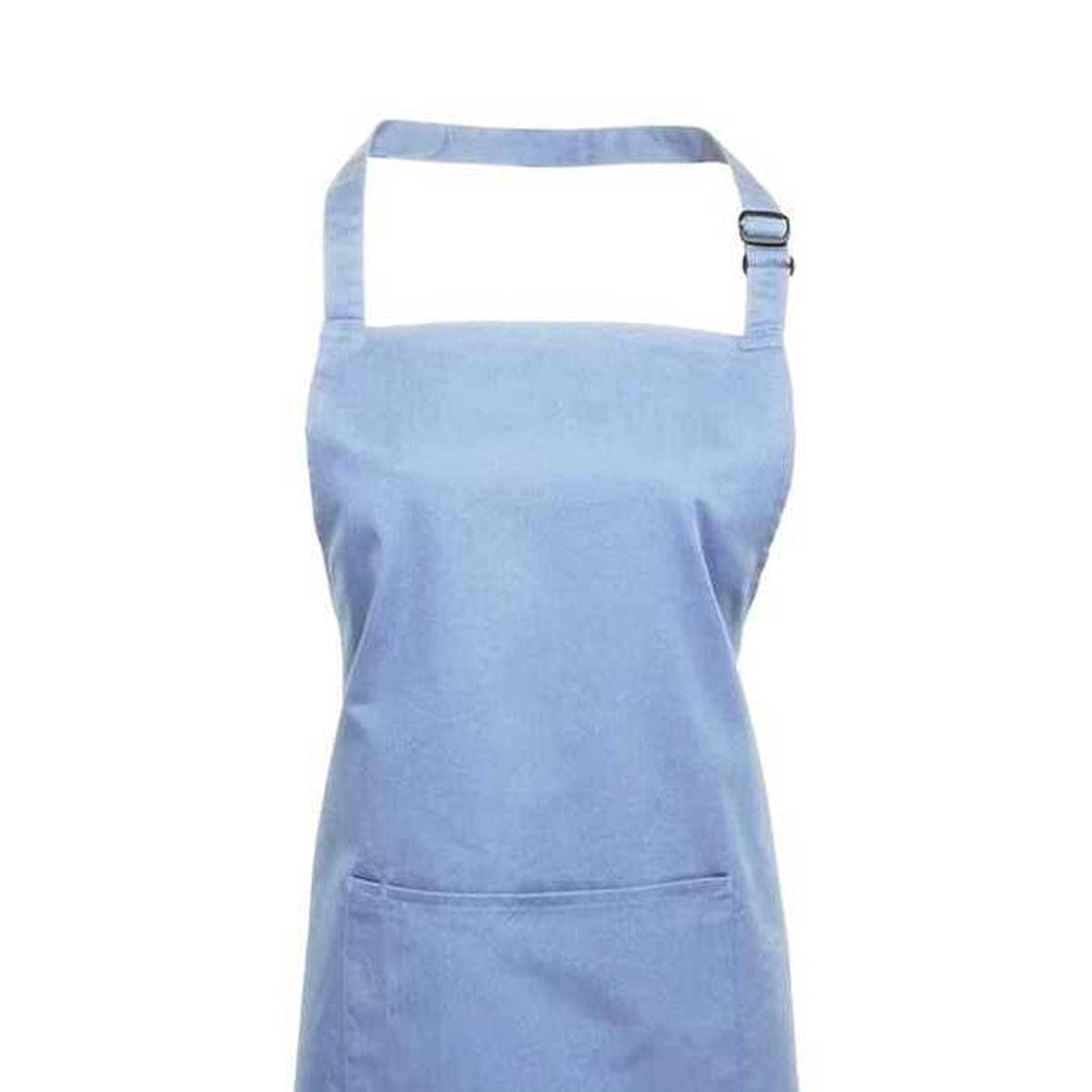Mid Blue - Back - Premier Unisex Adult Colours Pocket Full Apron
