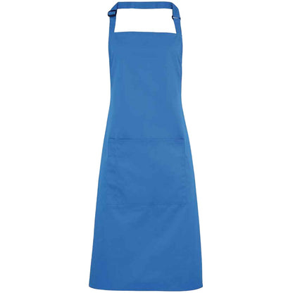 Sapphire Blue - Front - Premier Unisex Adult Colours Pocket Full Apron