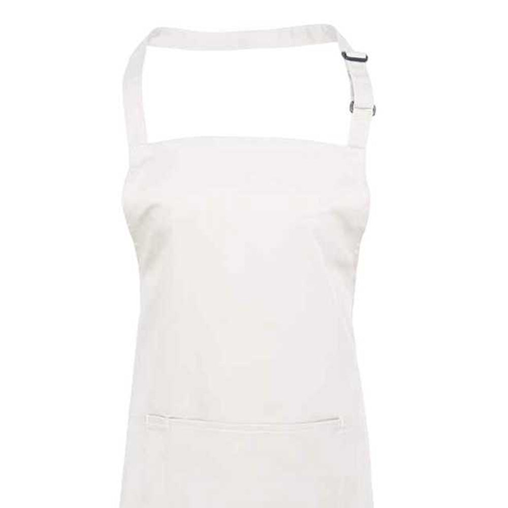 White - Back - Premier Unisex Adult Colours Pocket Full Apron