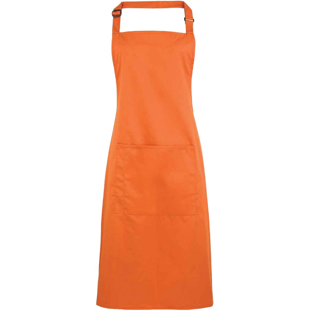 Terracotta - Front - Premier Unisex Adult Colours Pocket Full Apron