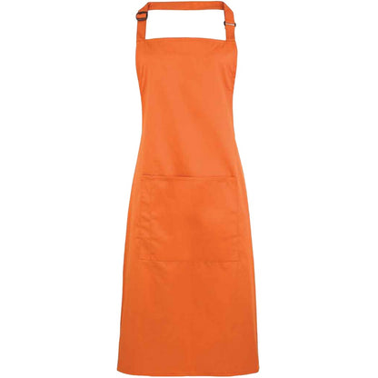 Terracotta - Front - Premier Unisex Adult Colours Pocket Full Apron