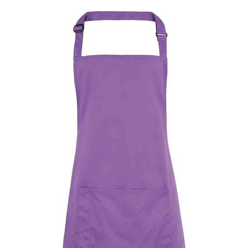Rich Violet - Back - Premier Unisex Adult Colours Pocket Full Apron