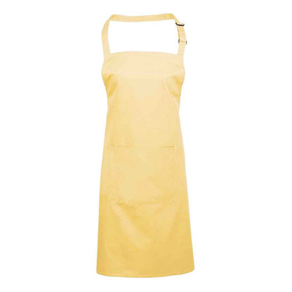 Lemon - Front - Premier Unisex Adult Colours Pocket Full Apron