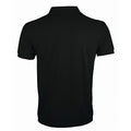 Black - Back - SOLs Mens Prime Pique Plain Short Sleeve Polo Shirt