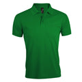 Kelly Green - Front - SOLs Mens Prime Pique Plain Short Sleeve Polo Shirt