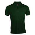 Bottle Green - Front - SOLs Mens Prime Pique Plain Short Sleeve Polo Shirt