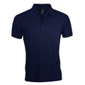 French Navy - Front - SOLs Mens Prime Pique Plain Short Sleeve Polo Shirt