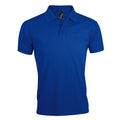 Royal Blue - Front - SOLs Mens Prime Pique Plain Short Sleeve Polo Shirt
