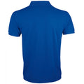 Royal Blue - Back - SOLs Mens Prime Pique Plain Short Sleeve Polo Shirt