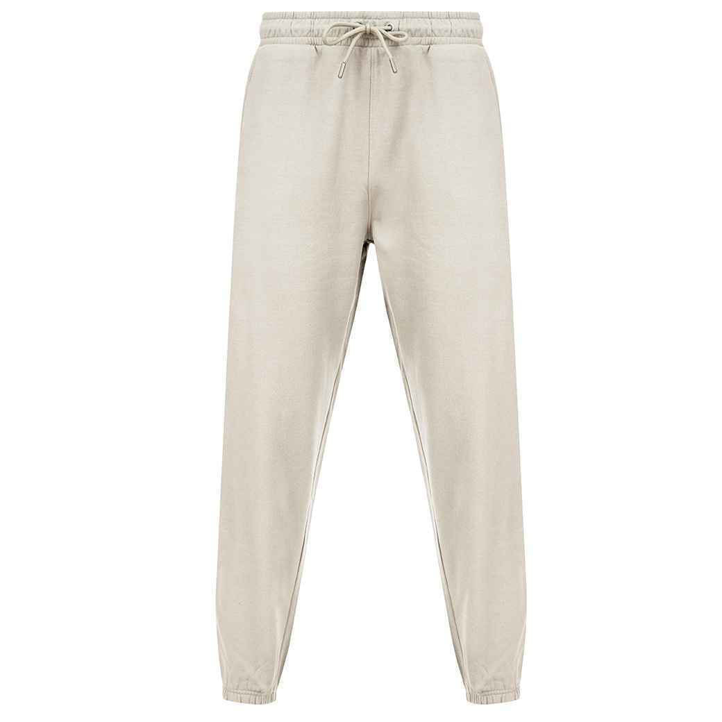 Light Stone - Front - SF Unisex Adult Sustainable Cuffed Jogging Bottoms