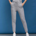 Heather Grey - Back - SF Unisex Adult Sustainable Cuffed Jogging Bottoms