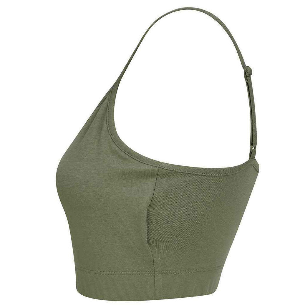 Khaki - Side - SF Womens-Ladies Sustainable Cropped Camisole