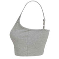 Heather Grey - Back - SF Womens-Ladies Sustainable Cropped Camisole