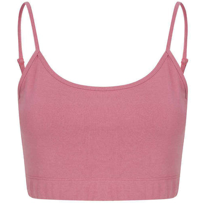 Dusky Pink - Front - SF Womens-Ladies Sustainable Cropped Camisole