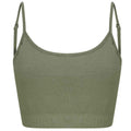 Khaki - Front - SF Womens-Ladies Sustainable Cropped Camisole