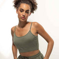 Khaki - Back - SF Womens-Ladies Sustainable Cropped Camisole