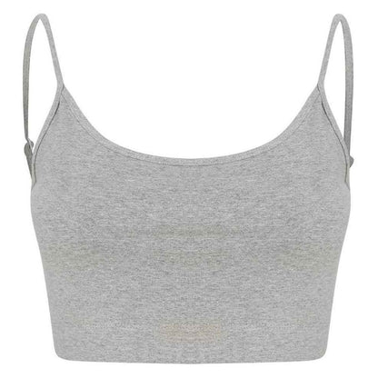 Heather Grey - Front - SF Womens-Ladies Sustainable Cropped Camisole