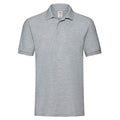 Athletic Heather Grey - Front - Fruit of the Loom Mens Premium Pique Polo Shirt